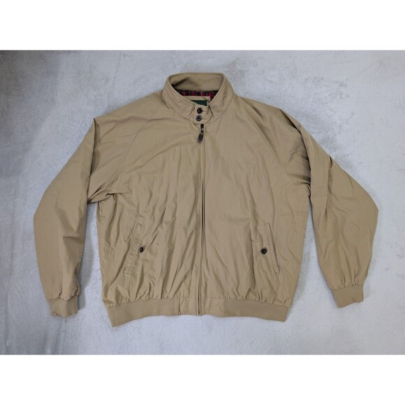 ORVIS Jacket Mens 2XL Tan Bomber Harrington Check Lined Cotton XXL - Picture 1 of 6